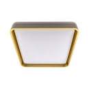 Plafon LED Sobrepor Yael Quadrado 25W Dourado C/ Branco 3 Cores de Luz Luminatti ST3357