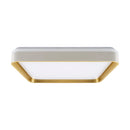 Plafon LED Sobrepor Yael Quadrado 36W Dourado C/ Branco 3 Cores de Luz Luminatti ST3357