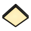 Painel Plafon LED de Sobrepor Flat Quadrado 12W 3000K Preto em Alumínio Lumanti 157x157mm ST3335