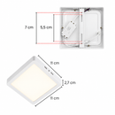 Painel Plafon LED de Sobrepor Backstage Quadrado 6W 3000K Branco Lumanti 11x11cm ST3316