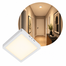 Painel Plafon LED de Sobrepor Backstage Quadrado 6W 3000K Branco Lumanti 11x11cm ST3316