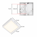 Painel Plafon LED de Sobrepor Backstage Quadrado 6W 4000K Branco Lumanti 11x11cm ST3316