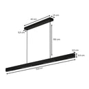 Pendente LED Flux Movi 30W 3000K Preto Luz Direta e Indireta Dimerizável LM3190 ST3360