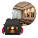 Spot Quadrado Downlight LED Embutir Evon 1 Foco 24° 2W 3000K IRC90 Preto DL-7302 ST3295