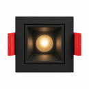 Spot Quadrado Downlight LED Embutir Evon 1 Foco 24° 2W 3000K IRC90 Preto DL-7302 ST3295