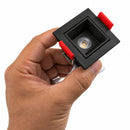 Spot Quadrado Downlight LED Embutir Evon 1 Foco 24° 2W 3000K IRC90 Preto DL-7302 ST3295
