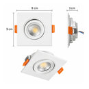 Spot LED de Embutir Quadrado Branco 5W Luz Fria 6500K 38° IRC80 Opus ECO ST3322