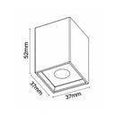 Spot LED Sobrepor Quadrado Opus Minima Glow 4.5W 3000K 30° Preto IP65 Externo ST3293