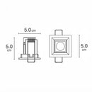 Spot de Embutir Articulado New Pixel 4W 2700K Branco/Preto em Alumínio 30° ST3364