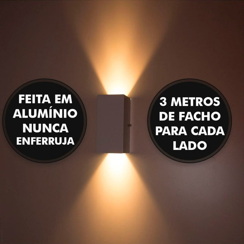 Arandela Duplo Facho Longo P/ 2 Dicróica Gu10 St187