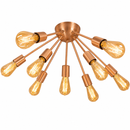 Plafon Atom Sputnik Cobre Escovado P/ 9 Lâmpadas PLF-4964-CE St698
