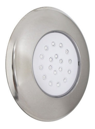 Luminária Piscina Led Smd Ø125mm Cromada 18w Luz Rgb 50066 St1079