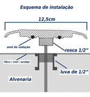 Luminária Piscina Led Smd Ø125mm Cromada 18w Luz Rgb 50066 St1079