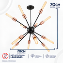 Pendente Sputnik Atom para 12 lâmpadas E27 Preto com Cobre PD-4965/12-PTCB ST598