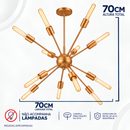 Pendente Sputnik Atom para 12 lâmpadas e27 Cobre fosco PD-4965/12-CF St598