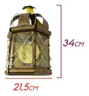 Arandela Artesanal Ouro Velho Latão Rainha 34cm 015 St1439