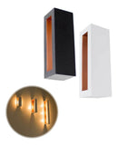 Arandela Puch Branca Led Efeito Decorativa Parede Teto 5w 15cm Branca e cobre St154 - 127V