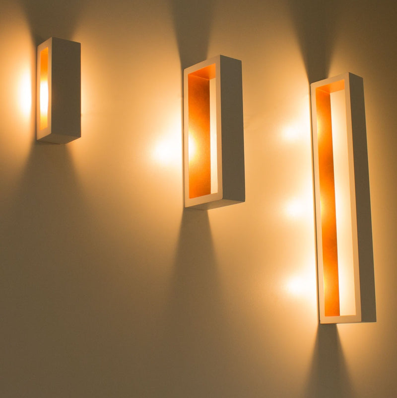 Arandela Puch Branca Led Efeito Decorativa Parede Teto 5w 15cm Branca e cobre St154 - 220V