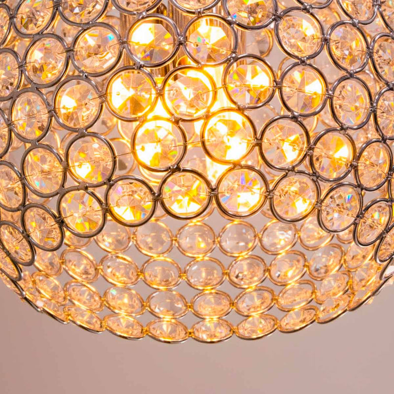 Pendente Ava De Cristal 29x20 Cm Cromado 2876 St1498