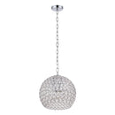 Pendente Ava De Cristal 29x20 Cm Cromado 2876 St1498