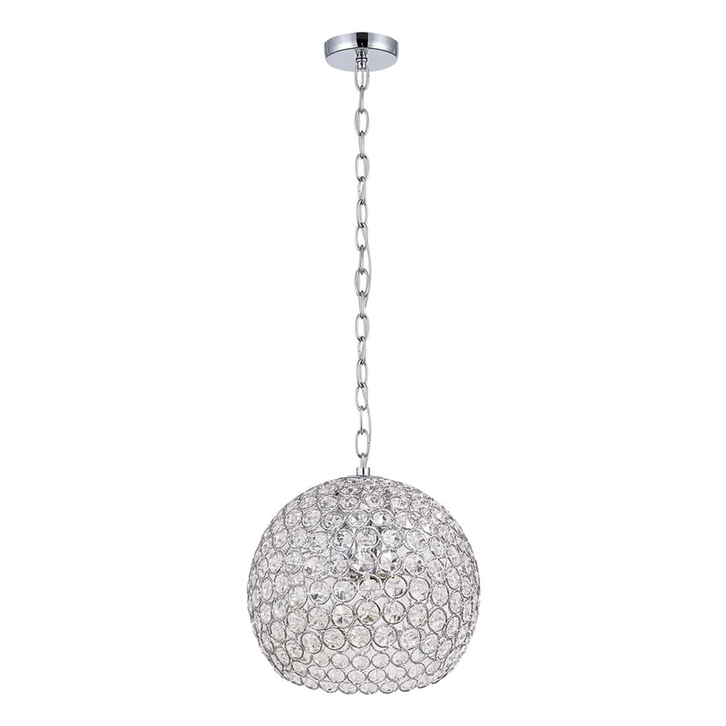 Pendente Ava De Cristal 29x20 Cm Cromado 2876 St1498