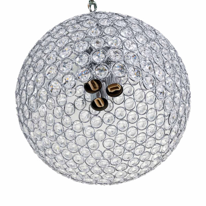 Pendente Ava De Cristal 29x20 Cm Cromado 2876 St1498