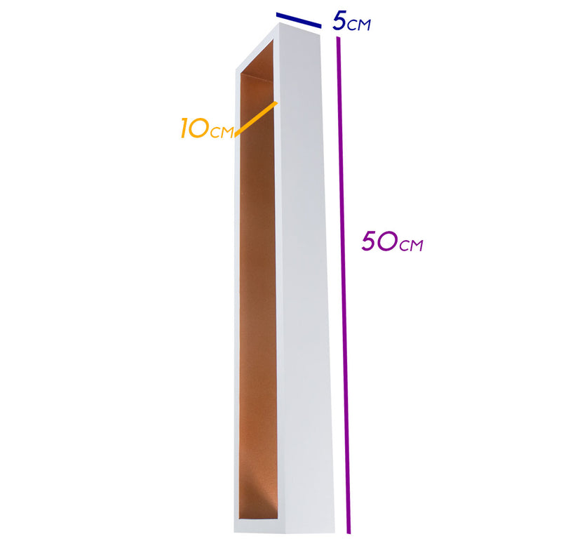 Arandela Puch Branca Led Efeito Decorativa Parede Teto 10w 50cm 5745/50-BT/CB-M St164 - Branca