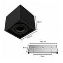 Plafon Spot Sobrepor Teto Box Preto P/ PAR20 Starlumen ST2755
