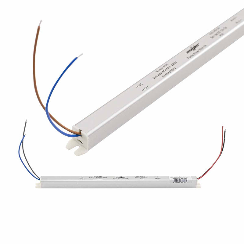 Mini Fonte de Alimentação Slim 12V 7A 84W p/ Perfil LED LRQ1123BIV ST1890