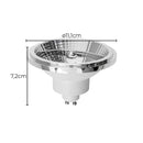 Lâmpada LED Sof GU10 AR111 12W 12º Branco Quente 3000k 720lm IRC95 IP20 Nordecor 1166 ST3106