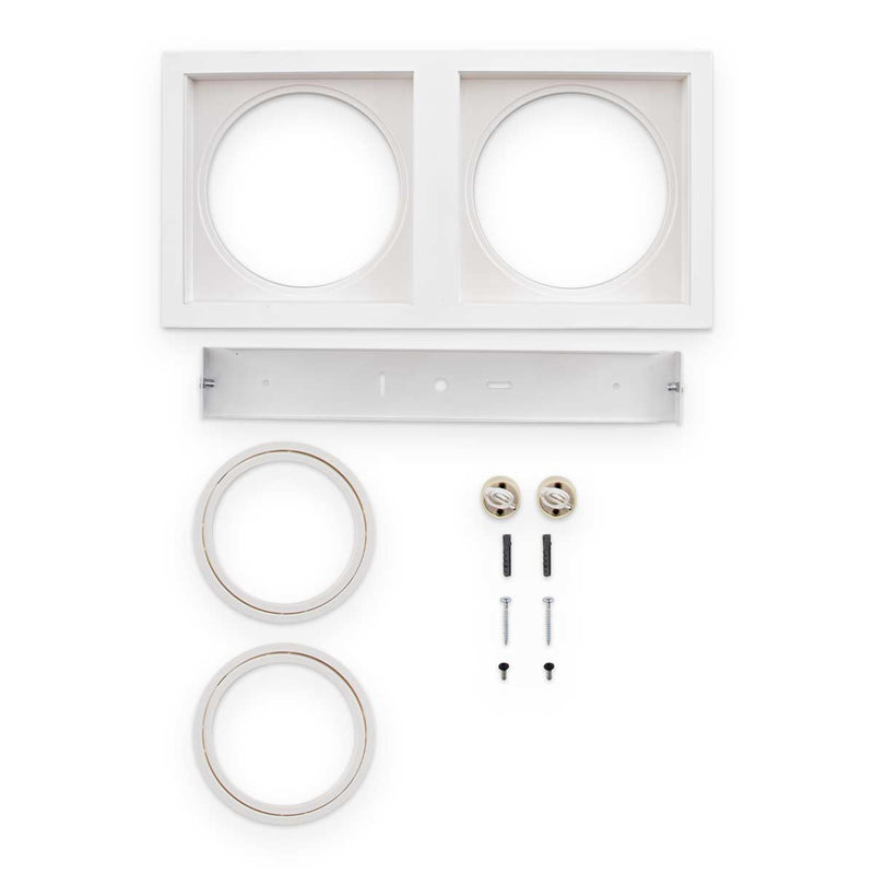 Plafon Spot de Sobrepor Box Duplo p/ 2XGU10 AR111 Starlumen ST2950