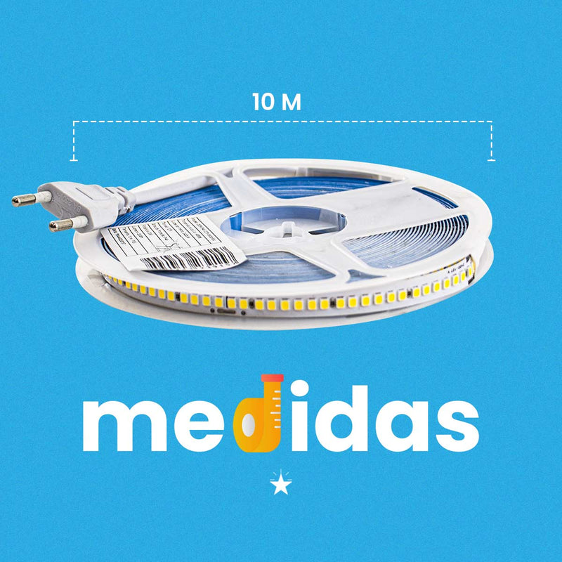 Fita LED 10M 2835 127V 20W/M Luz Neutra 240LEDs/M 2000lm IP44 ST3135