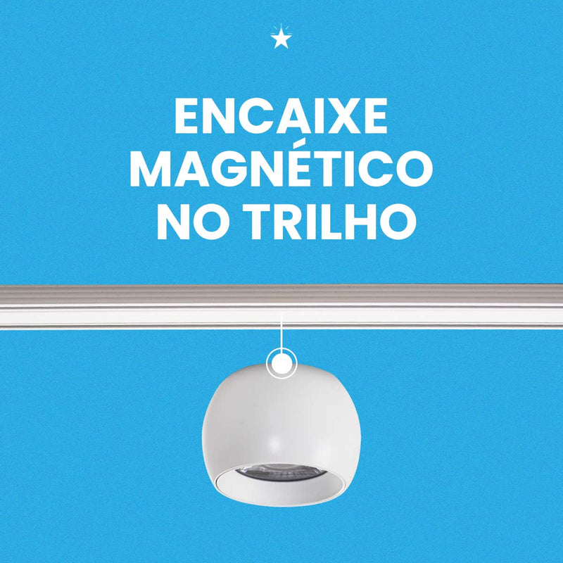 Spot LED Magnético Kay Loz 24° 5W 3000k 48V P/ Trilho KAY 6711 Nordecor ST3142