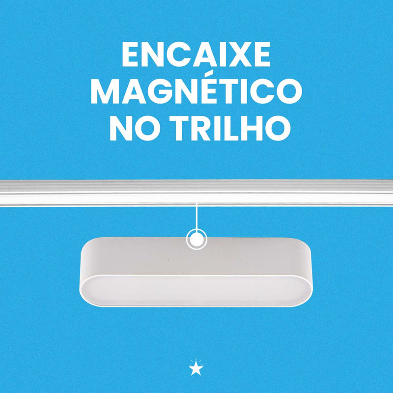 Spot Módulo LED Difusor kay Magnético 6W 3000k p/ Trilho 6705 Nordecor ST3071