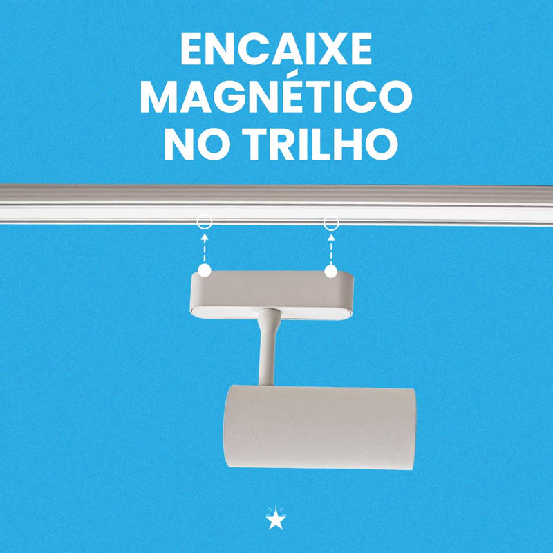 Spot LED Magnético Kay IN 24° 18W 3000K 48V P/ Trilho 6710 Nordecor ST3071