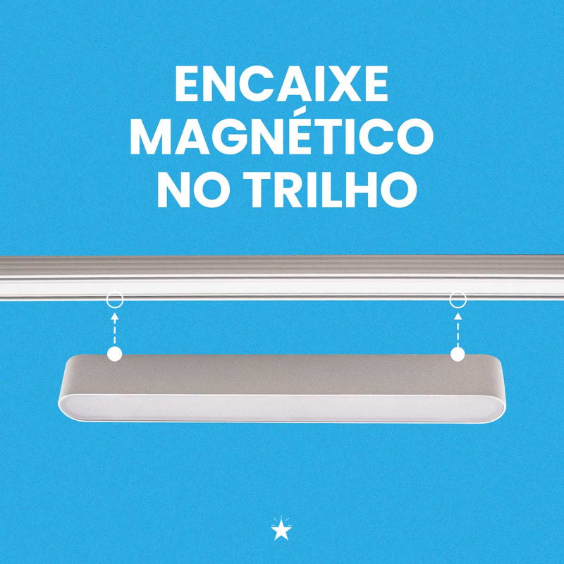 Módulo LED Difusor kay Magnético 12W 3000K p/ Trilho 6706 Nordecor ST3071
