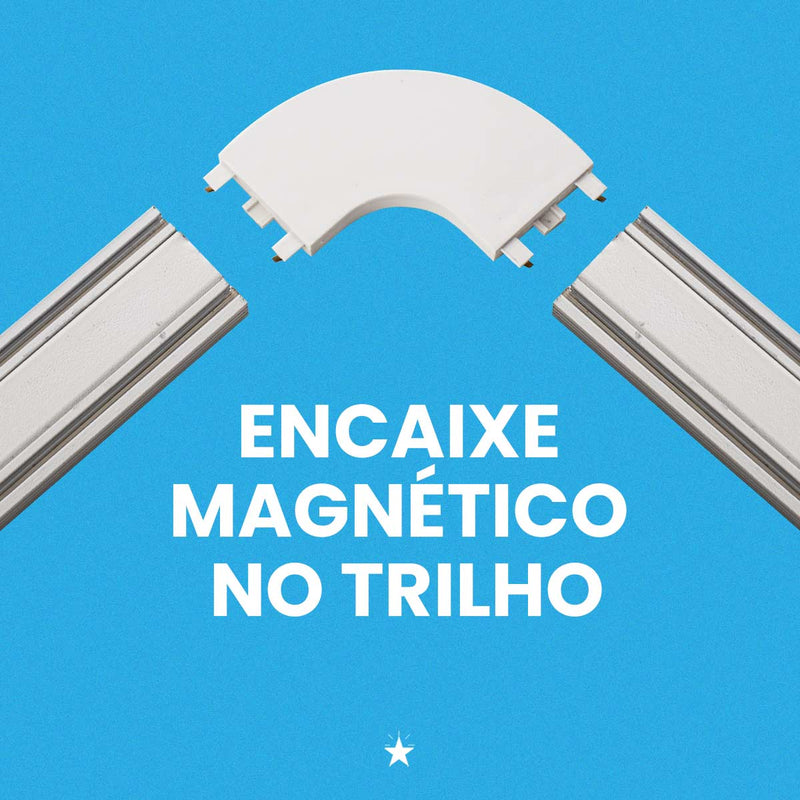 Emenda Curva em 90°Magnético Kay p/ Unir Trilhos 6718 Nordecor ST3073