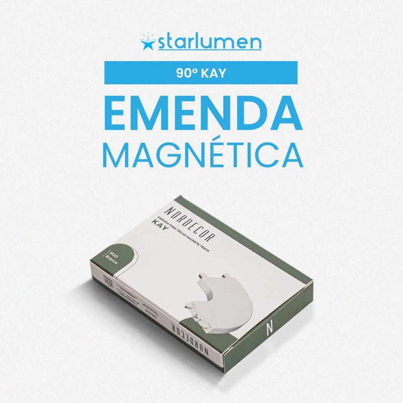 Emenda Curva em 90°Magnético Kay p/ Unir Trilhos 6718 Nordecor ST3073