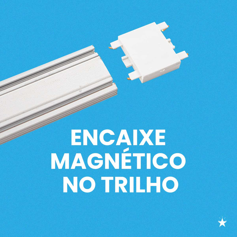 Emenda Reta Branca Magnético Kay p/ Unir Trilhos 6716 Nordecor ST3073