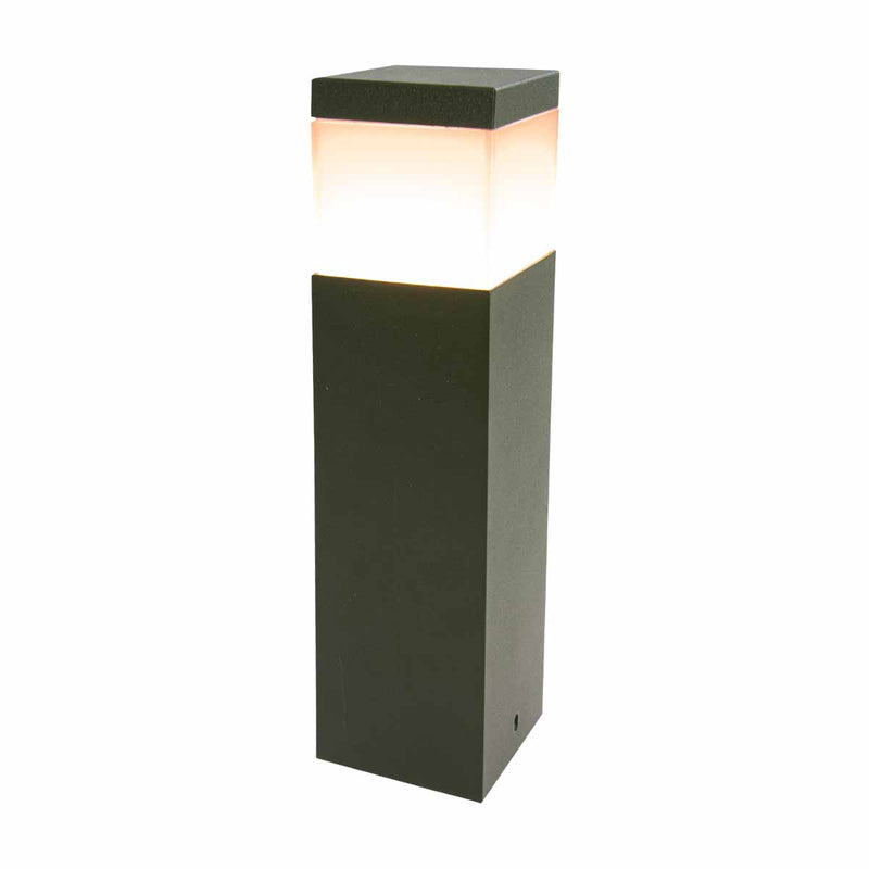 Poste Balizador 30cm P/ Jardim Em Alumínio Verde Militar 1xE27 ST1301