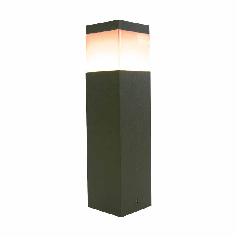 Poste Balizador 30cm P/ Jardim Em Alumínio Verde Militar 1xE27 ST1301