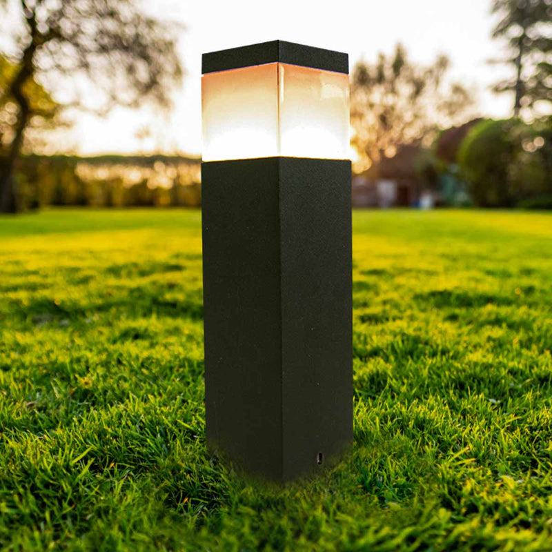 Poste Balizador 30cm P/ Jardim Em Alumínio Verde Militar 1xE27 ST1301