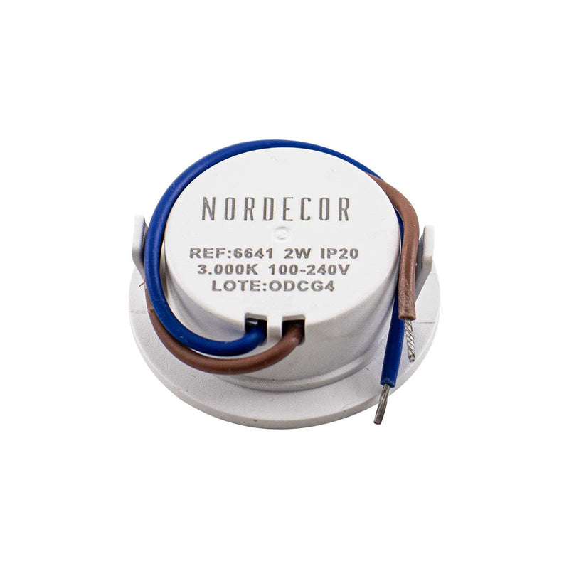 kit 2x Spot LED Embutir Alua Redondo 2W 3000K IRC80 Nordecor ST3153