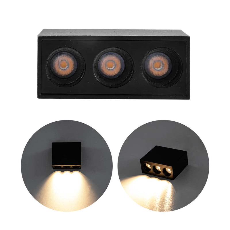 Spot Downlight Powerus Sobrepor 6W 540lm 3000k Preto 6400 Nordecor ST3159