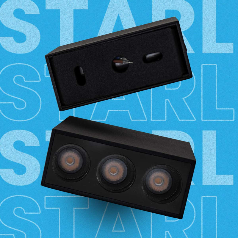 Spot Downlight Powerus Sobrepor 6W 540lm 3000k Preto 6400 Nordecor ST3159