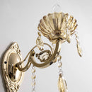 Arandela Cristal Clássica Candelabro Dourado 1xE27 Sindora ST3163-Sindora-Starlumen