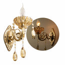 Arandela Cristal Clássica Candelabro Dourado 1xE27 Sindora ST3163-Sindora-Starlumen