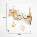 Arandela Cristal Clássica Candelabro Dourado 1xE27 Sindora ST3163-Sindora-Starlumen