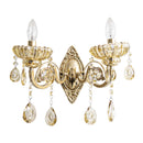 Arandela Cristal Clássica Candelabro Dourado 2 Braços 2xE14 Sindora ST3163-Sindora-Starlumen