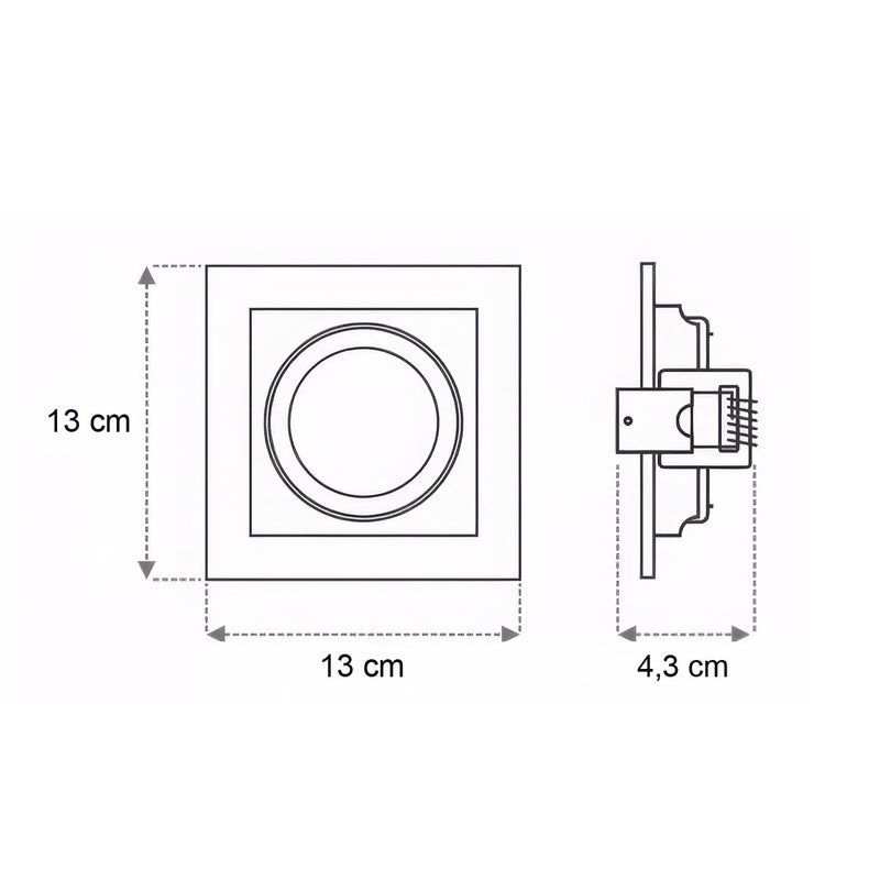 Spot de Embutir FLEA IP20 1XGU10 Branco p/ LED AR70 6196 Nordecor ST3104